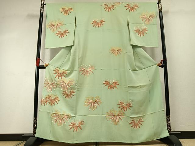 平和屋着物●訪問着 笹文 金彩 西武百貨店扱い 正絹 逸品 AABM3921fy
