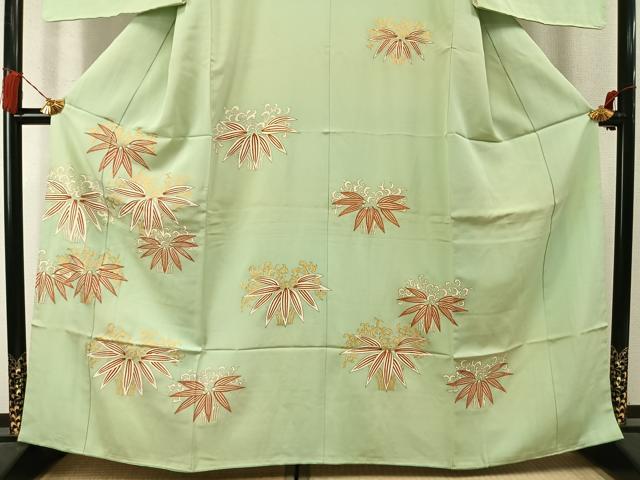 平和屋着物●訪問着 笹文 金彩 西武百貨店扱い 正絹 逸品 AABM3921fy
