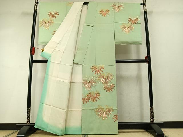 平和屋着物●訪問着 笹文 金彩 西武百貨店扱い 正絹 逸品 AABM3921fy