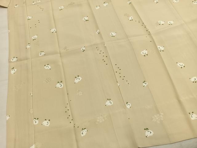 平和屋着物●長襦袢 無双仕立て ひよこ 正絹 逸品 AABM3926fy