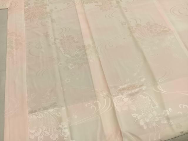 平和屋着物●振袖用長襦袢 無双仕立て 枝梅花地紋 暈し染め 正絹 逸品 AABM3927fy