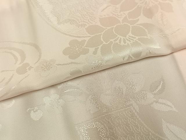 平和屋着物●振袖用長襦袢 無双仕立て 枝梅花地紋 暈し染め 正絹 逸品 AABM3927fy