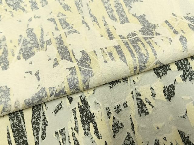 平和屋着物●訪問着 作家物 草花文 シルエット 暈し染め 鈴乃屋扱い 正絹 逸品 AABM3930fy