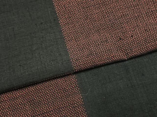 平和屋着物●上質な紬 道中着セット 市松文様 正絹 逸品 AABM3934fy