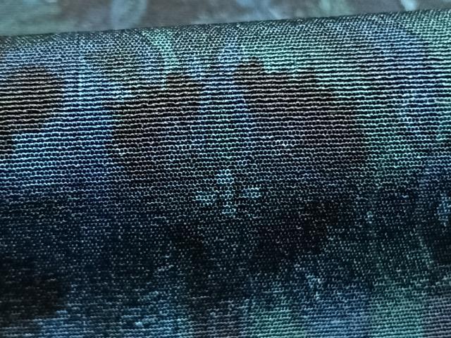 平和屋着物●上質な小紋 藍 更紗花文 京都きもの友禅扱い 正絹 逸品 未使用 AABM3936fy