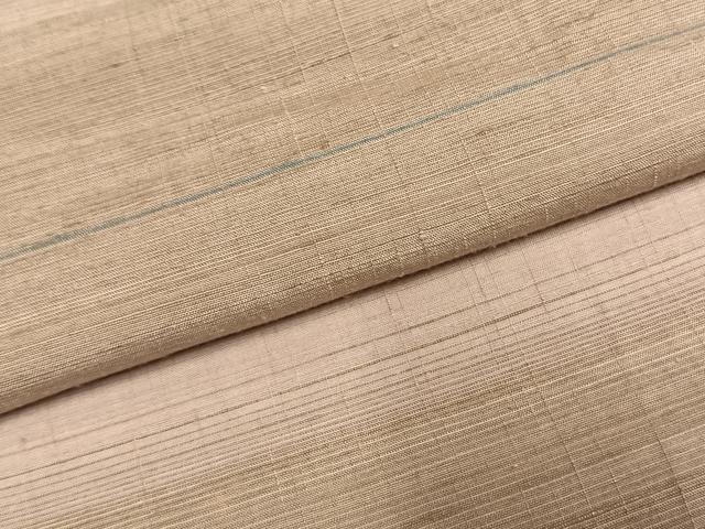 平和屋着物●五代目・諏訪好風 訪問着 紅花紬地 野々花染 横段文 正絹 逸品 AABM3940fy