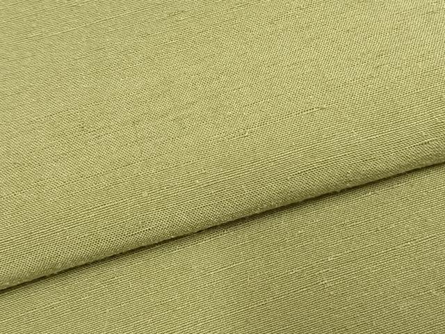 平和屋着物●結城紬 色無地 柳茶色 正絹 逸品 AABM3946fy