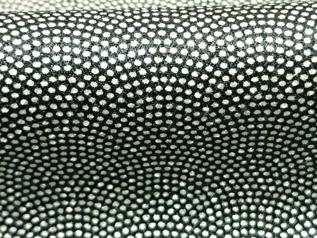 平和屋着物●江戸小紋 鮫小紋柄 黒地 正絹 逸品 AABM3969fy