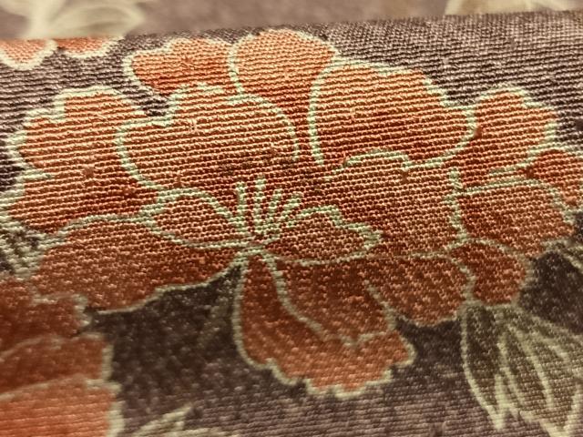 平和屋着物●訪問着 草花文 暈し染め ロング丈 正絹 逸品 未使用 AABM3970fy