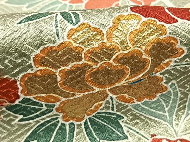 平和屋着物●訪問着 松竹梅 草花文 暈し染め 金彩 正絹 逸品 AABM3972fy