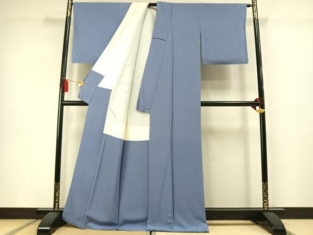 平和屋着物●上質な色無地 本場奄美大島泥染 紅碧色 赤塚次男 丹後ちりめん 証紙付き 正絹 逸品 AABM3973fy