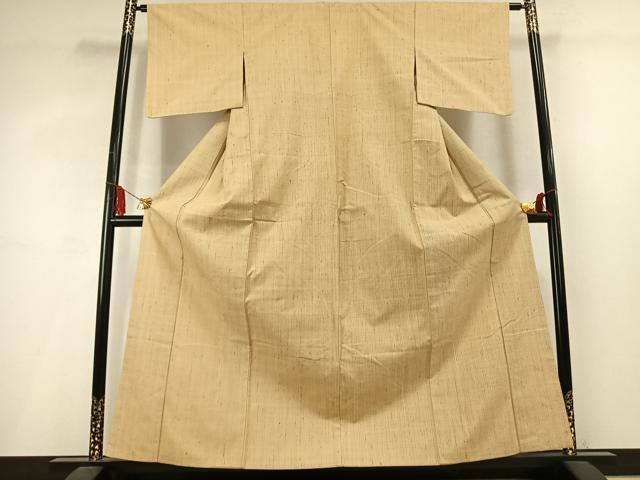 平和屋着物●上質な紬 縞 正絹 逸品 AABM3976fy
