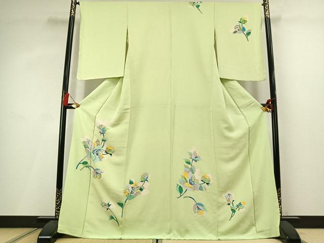 平和屋着物●訪問着 枝花文 正絹 逸品 AABM3984fy