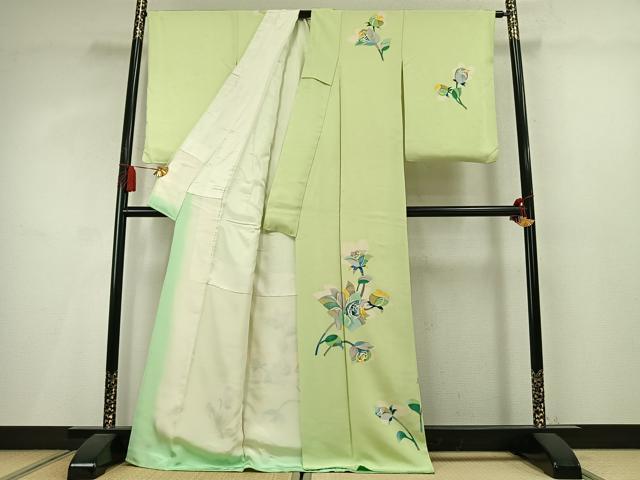 平和屋着物●訪問着 枝花文 正絹 逸品 AABM3984fy