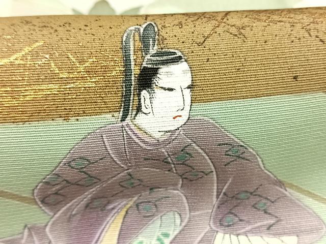 平和屋着物●豪華黒留袖 作家物 色紙重ね人物花文 暈し染め 金彩 反端付き 正絹 逸品 未使用 AABM3988fy