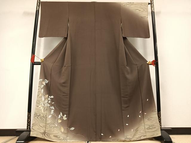 平和屋着物●訪問着 枝桜文 暈し染め 金彩 やまと誂製 正絹 逸品 AABM3992fy