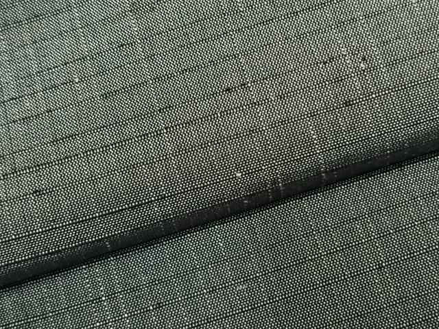 平和屋着物●源氏紬 灰色 三越扱い 証紙付き ロング丈 正絹 逸品 未使用 AABM3996fy