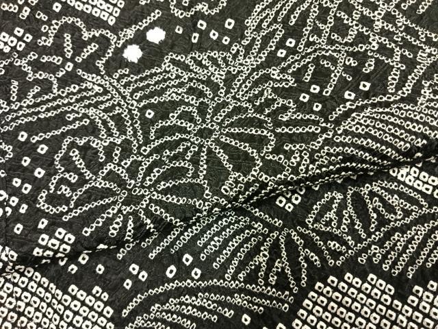 平和屋着物●訪問着 総絞り 松竹梅 黒地 正絹 逸品 未使用 AABM3998fy
