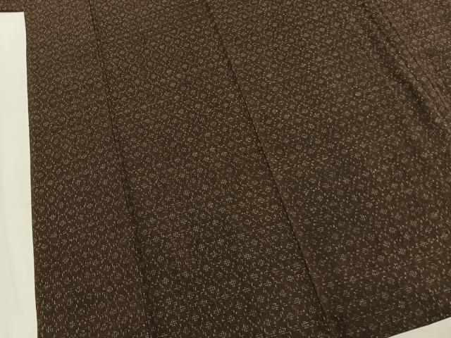 平和屋着物●上質な紬 幾何学文様 正絹 逸品 AABM4016fy