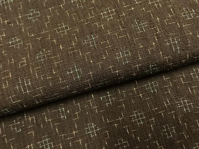 平和屋着物●上質な紬 幾何学文様 正絹 逸品 AABM4016fy