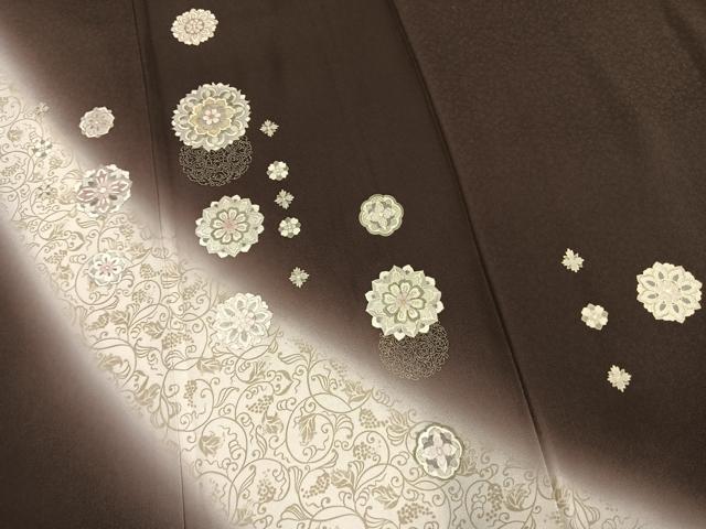 平和屋着物●訪問着 吉祥花文 暈し染め 金彩 正絹 逸品 AABM4017fy