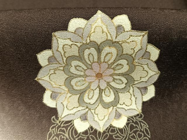 平和屋着物●訪問着 吉祥花文 暈し染め 金彩 正絹 逸品 AABM4017fy