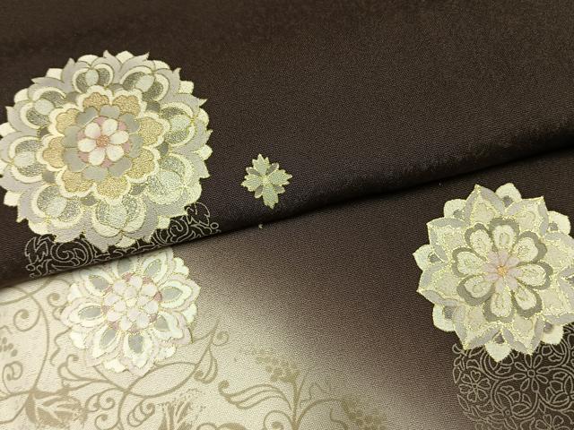 平和屋着物●訪問着 吉祥花文 暈し染め 金彩 正絹 逸品 AABM4017fy