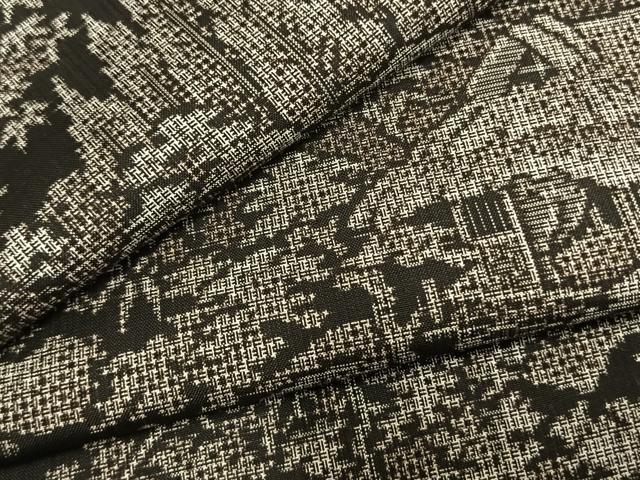 平和屋着物●本場大島紬 割り込み絣 風景文 正絹 逸品 AABM4019fy
