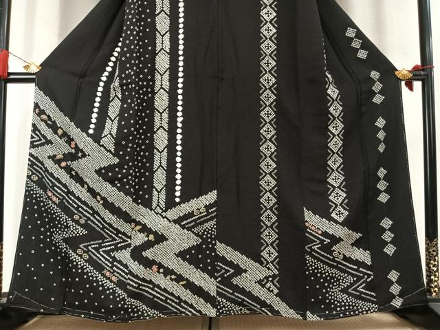 平和屋着物●中国三大刺繍 相良刺繍 訪問着 絞り 宝尽くし 金糸 正絹 逸品 未使用 AABM4020fy