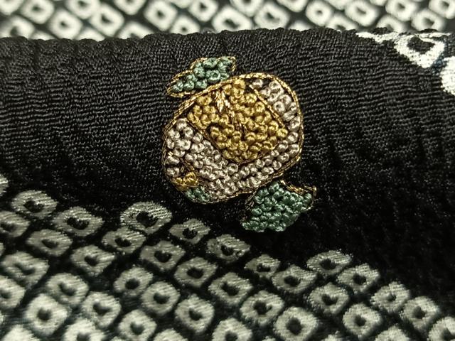 平和屋着物●中国三大刺繍 相良刺繍 訪問着 絞り 宝尽くし 金糸 正絹 逸品 未使用 AABM4020fy