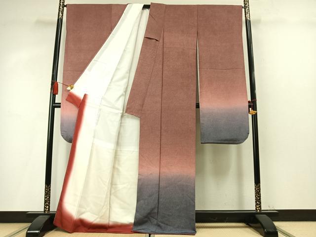 平和屋着物●豪華振袖 江戸小紋 池田深光作 鮫小紋柄 暈し染め 正絹 逸品 AABM4024fy