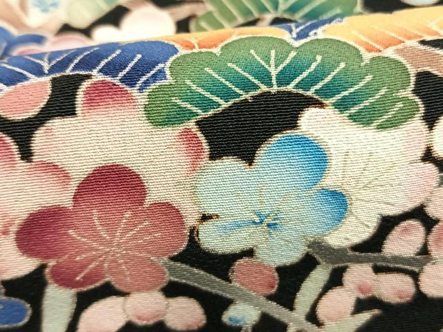 平和屋着物●本加賀友禅作家 寺西次作 黒留袖 松竹梅 暈し染め 正絹 逸品 AABM4025fy