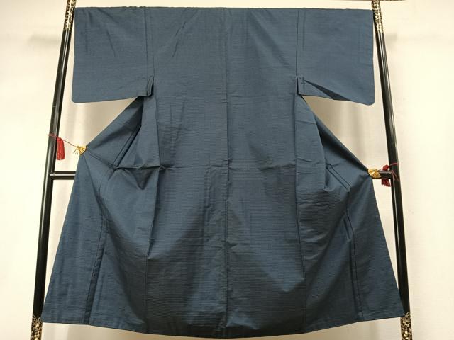 平和屋着物●男性 本場大島紬 格子 正絹 逸品 未使用 AABM4052fy