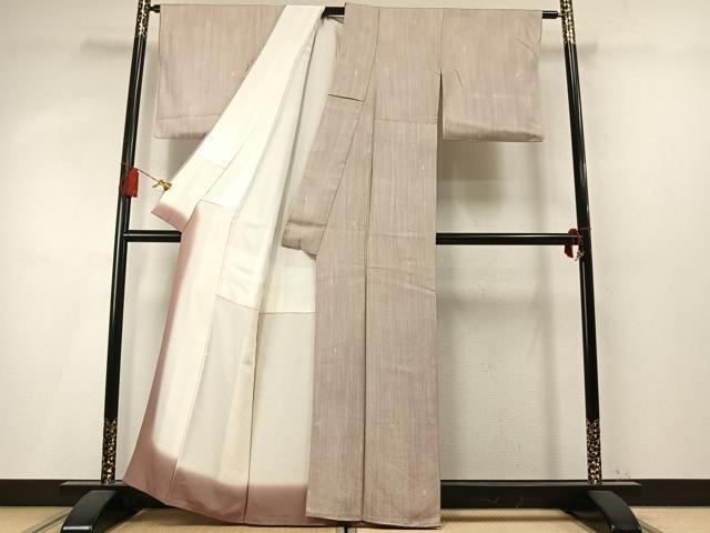 平和屋着物●上質な小紋 草花文 金彩 正絹 逸品 AABM4054fy