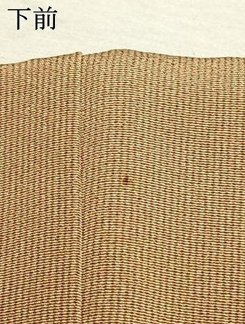 平和屋着物●江戸小紋 万筋 飴色×土色 正絹 逸品 AABM4055fy