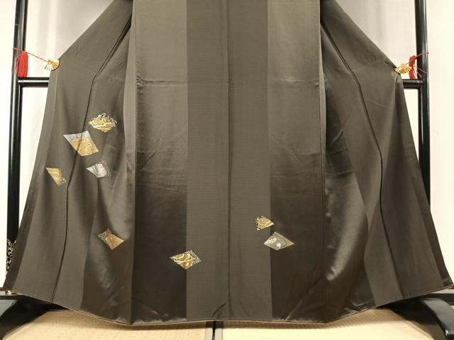 平和屋着物●訪問着 刺繍 色紙玩具文 金銀彩 正絹 逸品 AABM4074fy