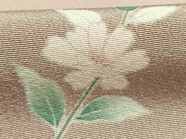 平和屋着物●京加賀友禅 百貫達雄 訪問着 草花文 銀座おゝぎ屋扱い 正絹 逸品 AABM4075fy