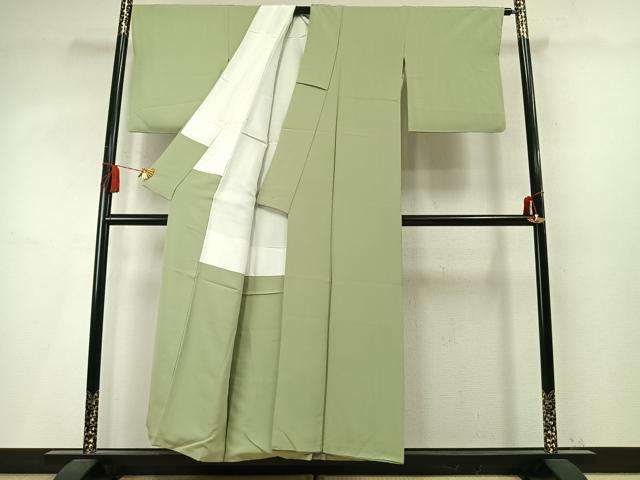 平和屋着物●上質な色無地 夏虫色 正絹 逸品 AABM4082fy
