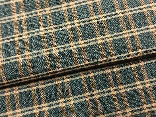 平和屋着物●上質な紬 格子 正絹 逸品 AABM4085fy