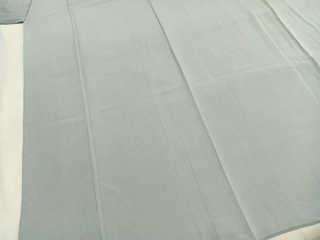 平和屋着物●上質な色無地 千草鼠色 正絹 逸品 AABM4090fy