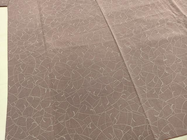 平和屋着物●上質な小紋 枝葉文 正絹 逸品 AABM4095fy