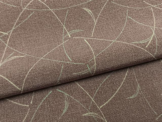 平和屋着物●上質な小紋 枝葉文 正絹 逸品 AABM4095fy
