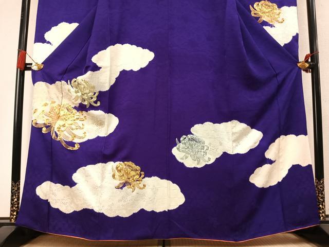 平和屋着物●豪華振袖 駒刺繍 乱菊 雲取り文 金銀彩 正絹 逸品 AABM4112fy