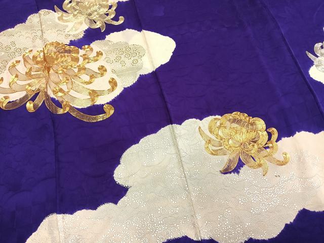 平和屋着物●豪華振袖 駒刺繍 乱菊 雲取り文 金銀彩 正絹 逸品 AABM4112fy