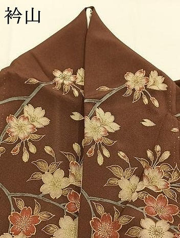 平和屋着物●訪問着 草花文 暈し染め 金彩 正絹 逸品 AABM4123fy