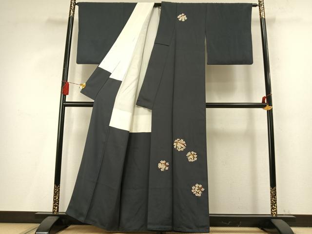 平和屋着物●訪問着 総刺繍 駒刺繍 舞桜文 金彩 正絹 逸品 AABM4137fy
