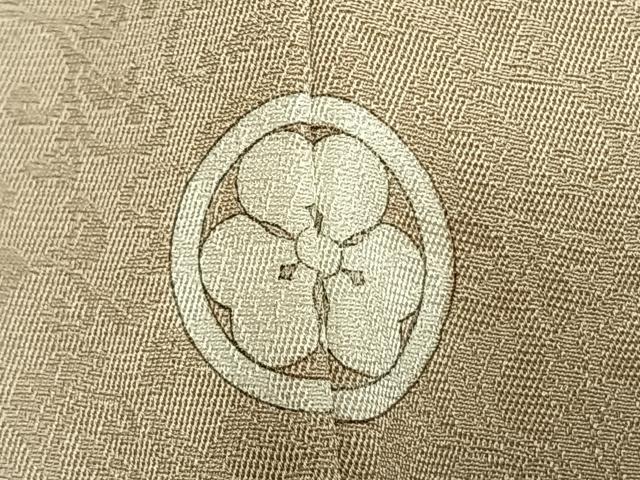 平和屋着物●上質な色無地 花唐草地紋 浅黄色 正絹 逸品 未使用 AABM4145fy