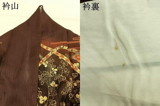 平和屋着物●豪華振袖 花蝶文 暈し染め 金彩 正絹 逸品 AABM4154fy