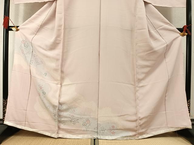 平和屋着物●色留訪問着 絞り 道長花文 仮絵羽 正絹 逸品 未使用 AABM4155fy
