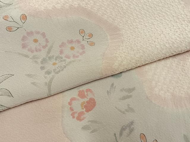 平和屋着物●色留訪問着 絞り 道長花文 仮絵羽 正絹 逸品 未使用 AABM4155fy